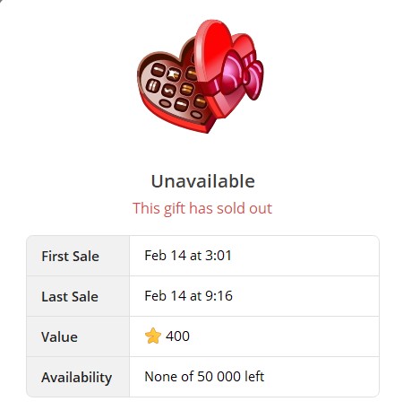 Valentine Box is a Telegram NFT collection