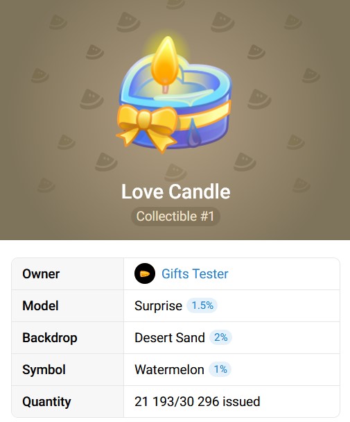 The Love Candle NFT gift collection