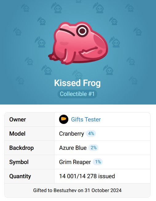 The Kissed Frog NFT gift collection