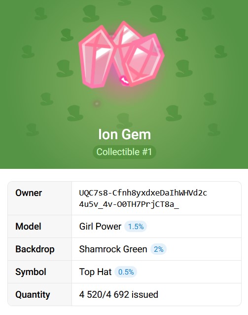 The Ion Gem NFT gift collection