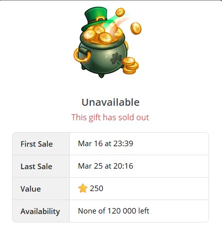 The Money Pot NFT gift collection on Telegram