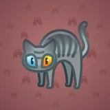 Scared Cat #3394 Scared Cat #3394
