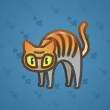 Scared Cat #7458 Scared Cat #7458