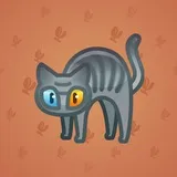 Scared Cat #7553 Scared Cat #7553