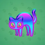 Scared Cat #7704 Scared Cat #7704